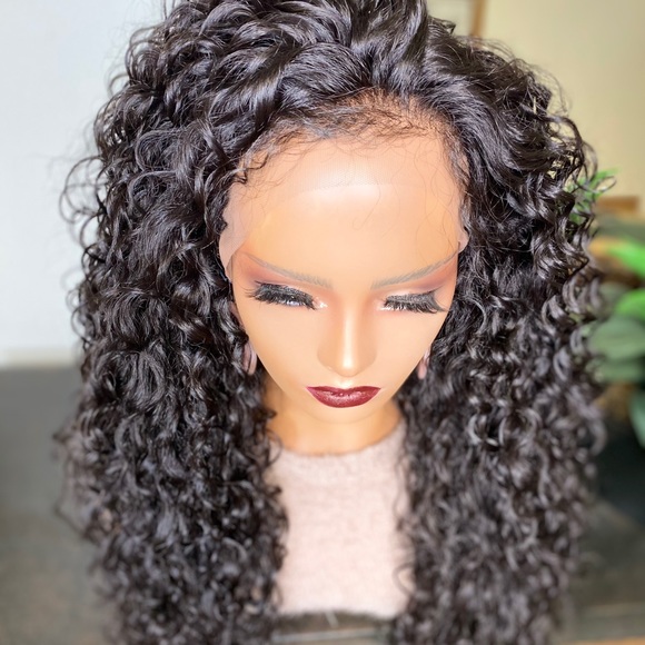 NATALEE| LONG DARK BROWN CURLY LACE FRONT WIG - Picture 4 of 5